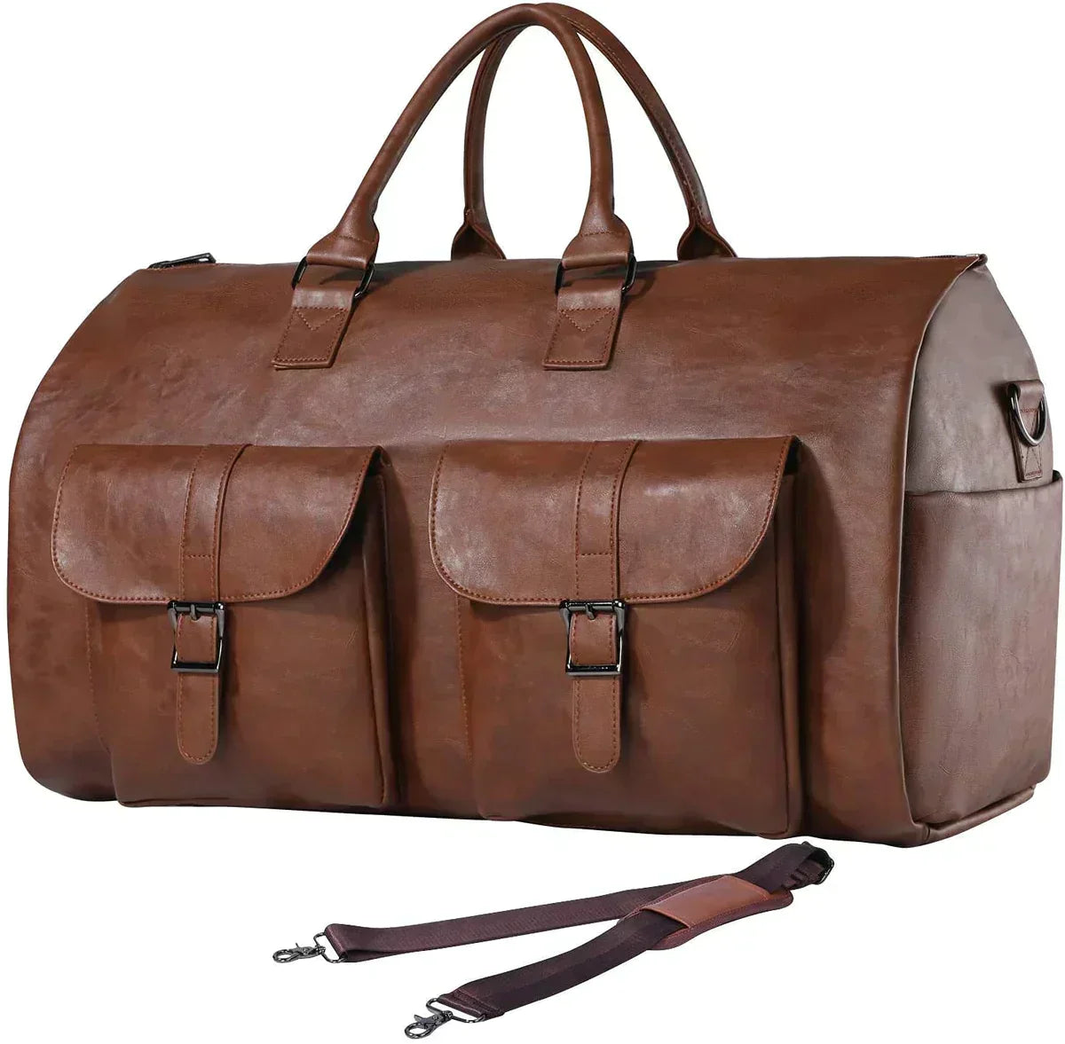 Wandolux™  Men's Brown Ultimate Multifunctional Travel Bag